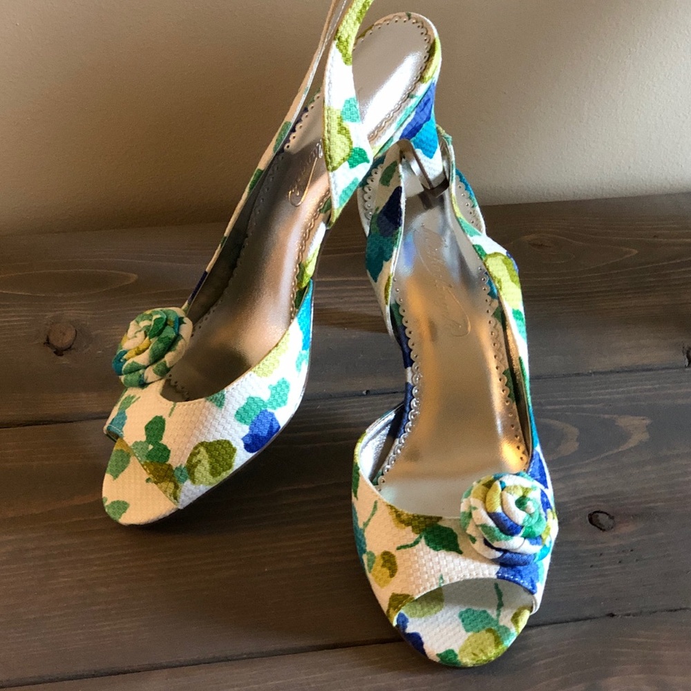Floral high heels